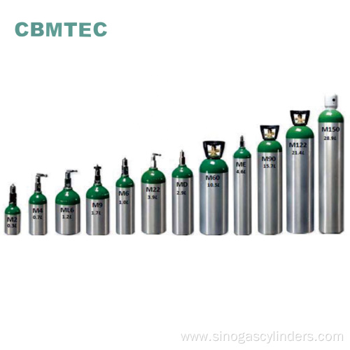 Portable 4.6L Medical Oxygen Aluminum Cylinder for Hospital